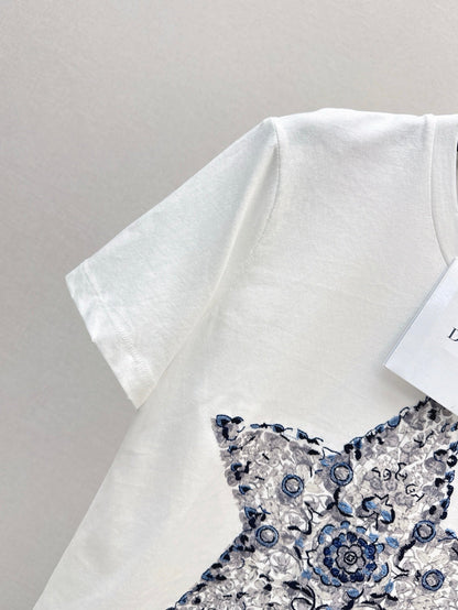 D 25ss embroidered t-shirt