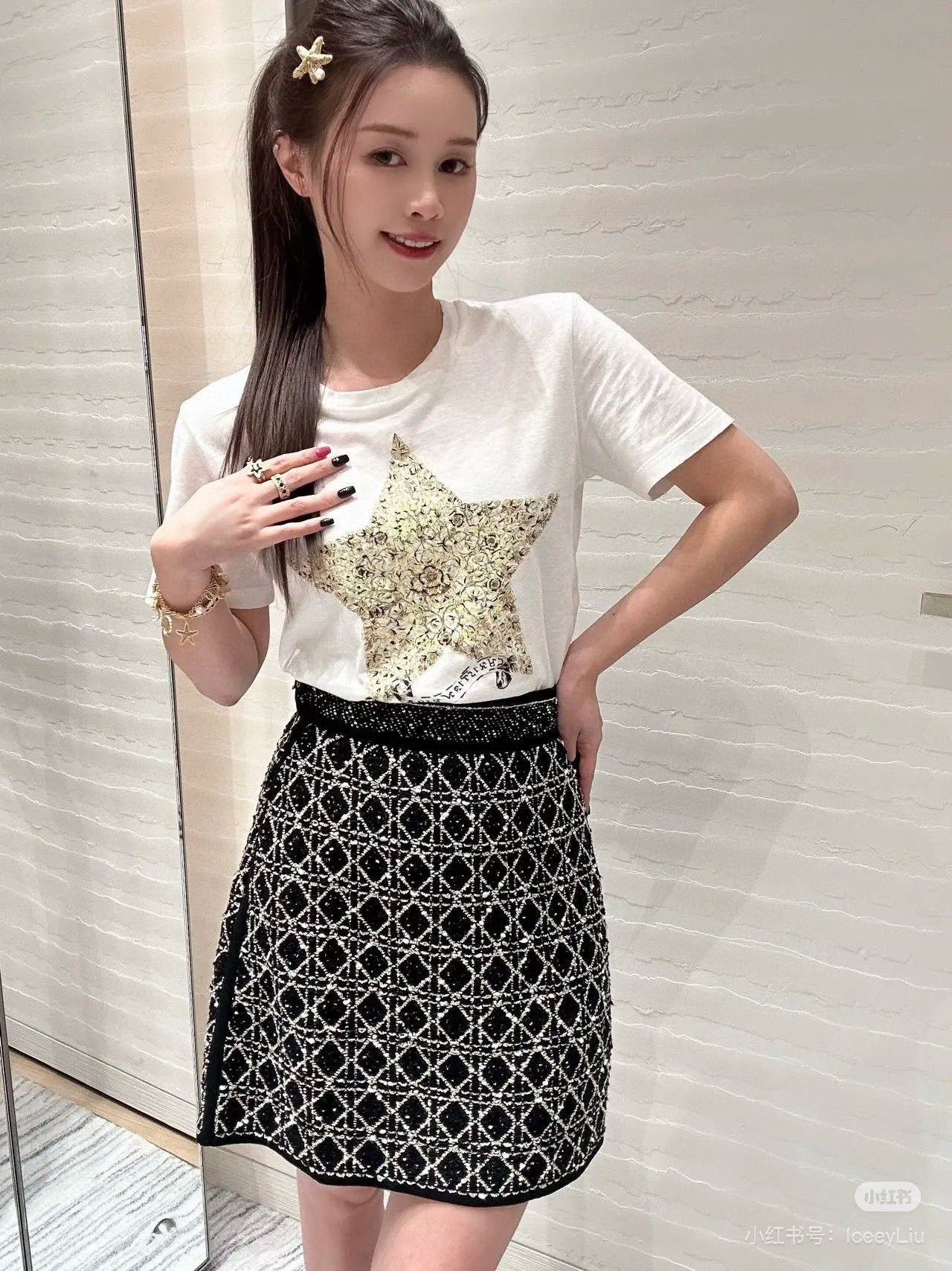 D 25ss embroidered t-shirt