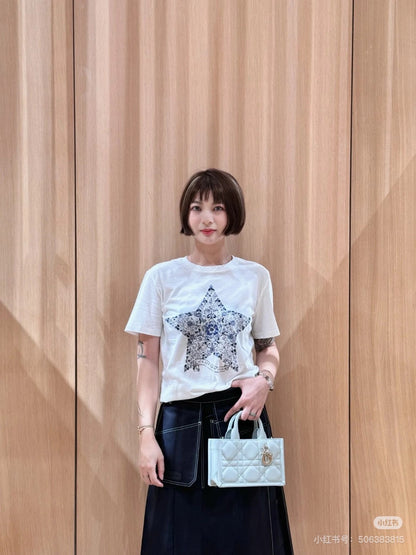 D 25ss embroidered t-shirt