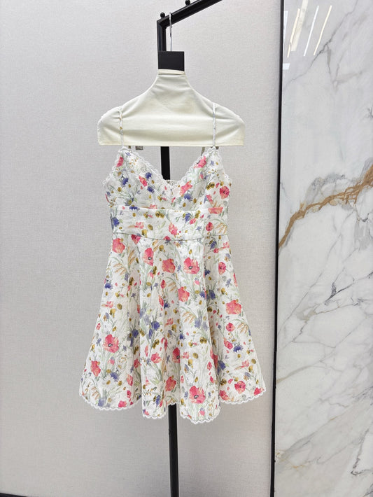zim 25ss linen print dress