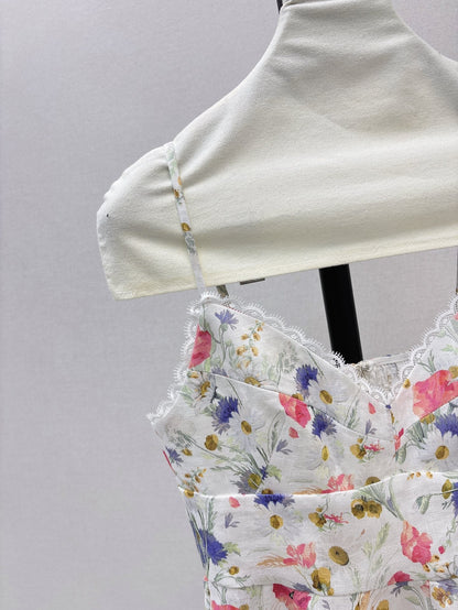 zim 25ss linen print dress