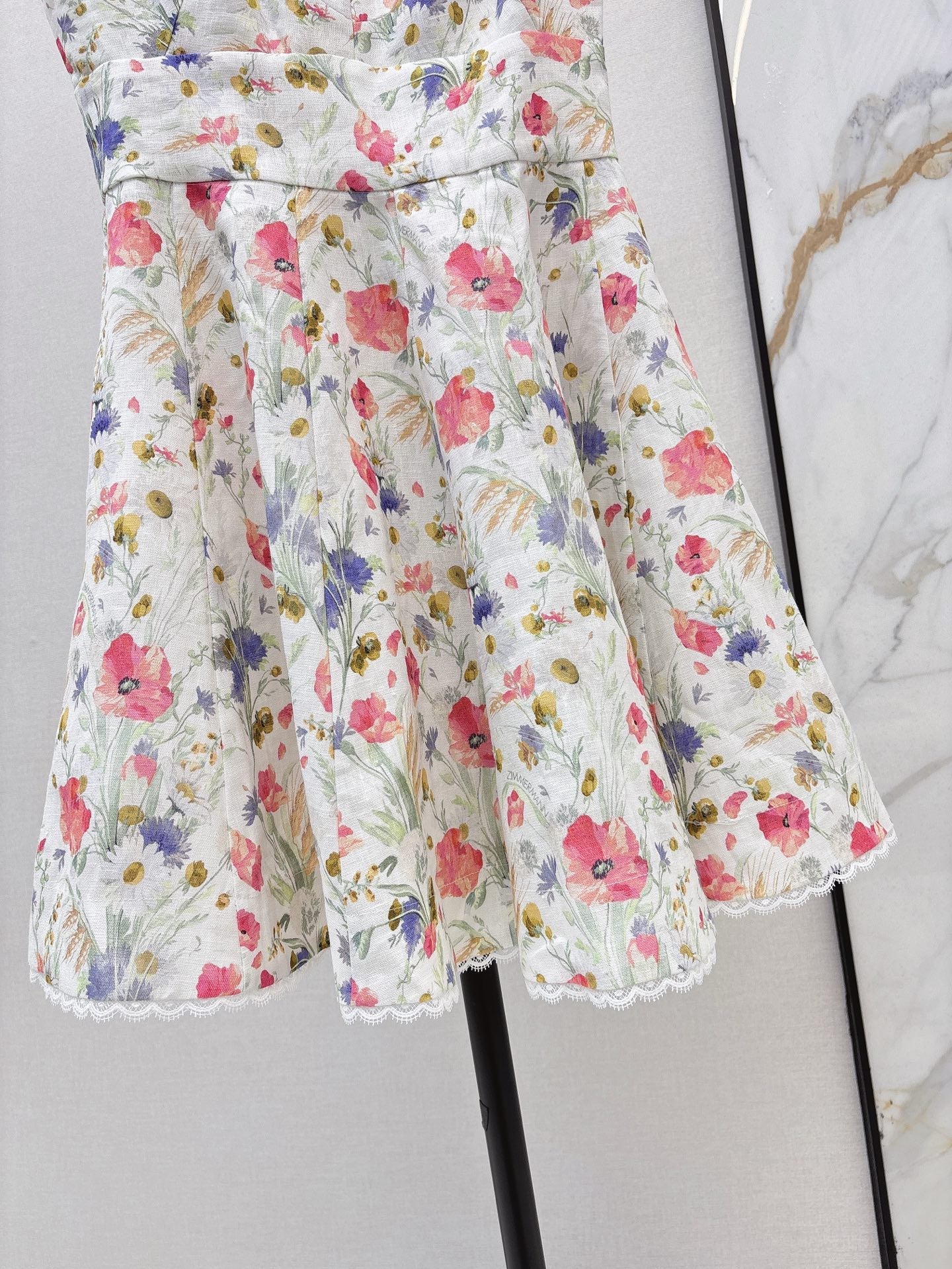 zim 25ss linen print dress