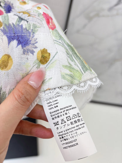 zim 25ss linen print dress