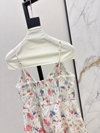 zim 25ss linen print dress