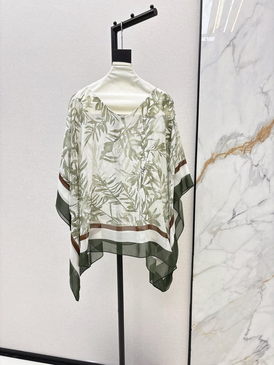 bru 25ss silk Cape top