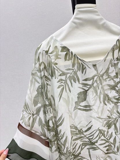 bru 25ss silk Cape top