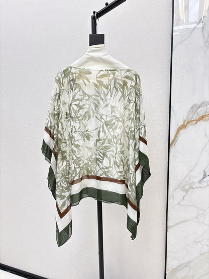 bru 25ss silk Cape top