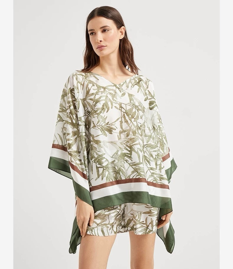 bru 25ss silk Cape top