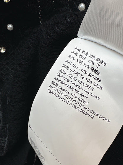Mi 25ss knit beaded t-shirt