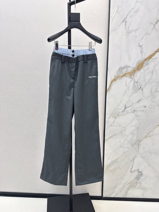 Mi 25ss embroider pants