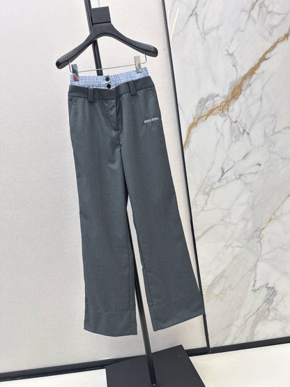 Mi 25ss embroider pants