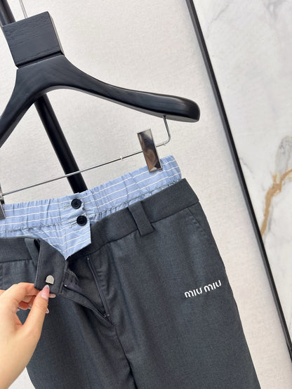 Mi 25ss embroider pants