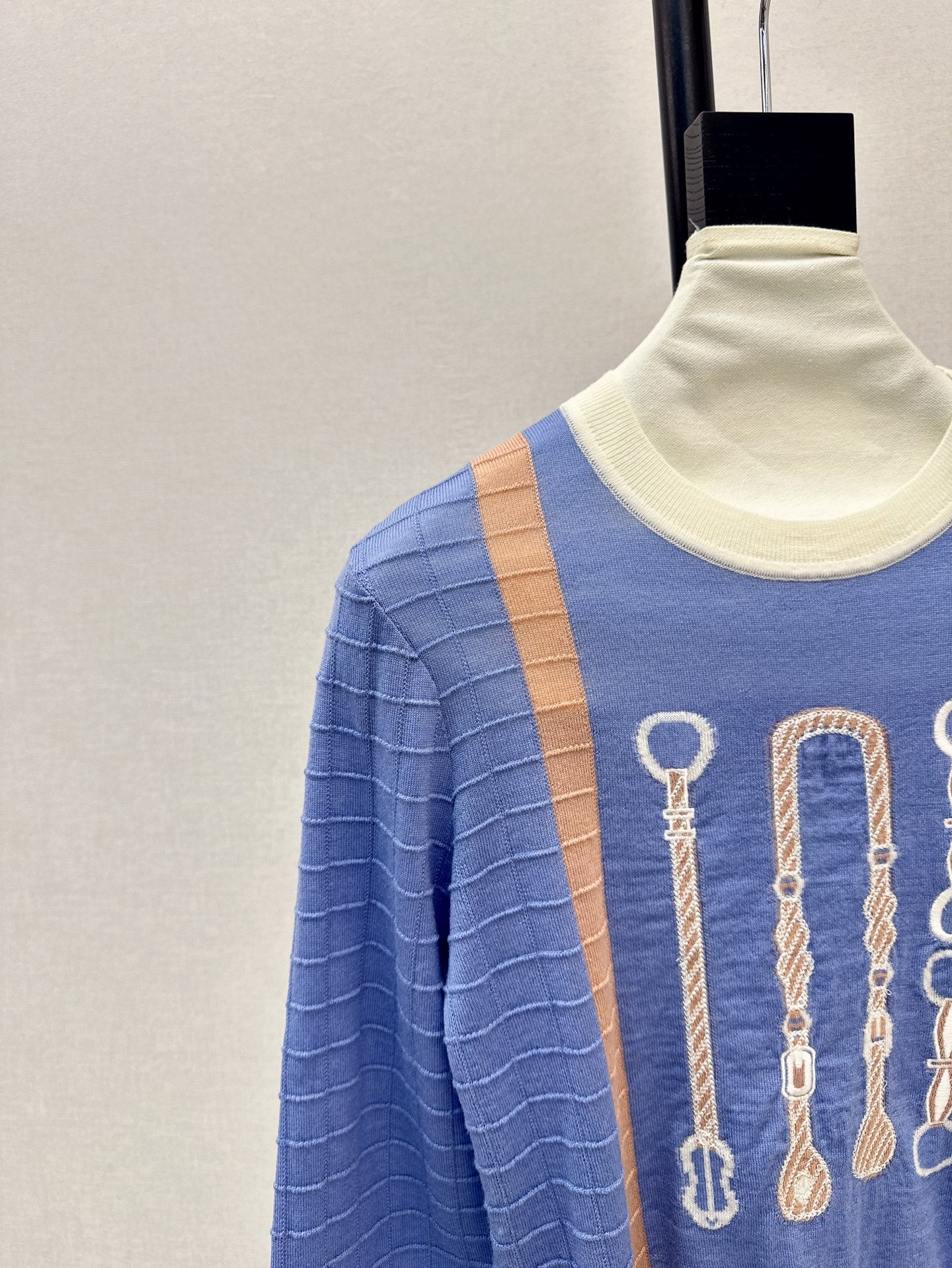 H 25ss jacquard knit sweater