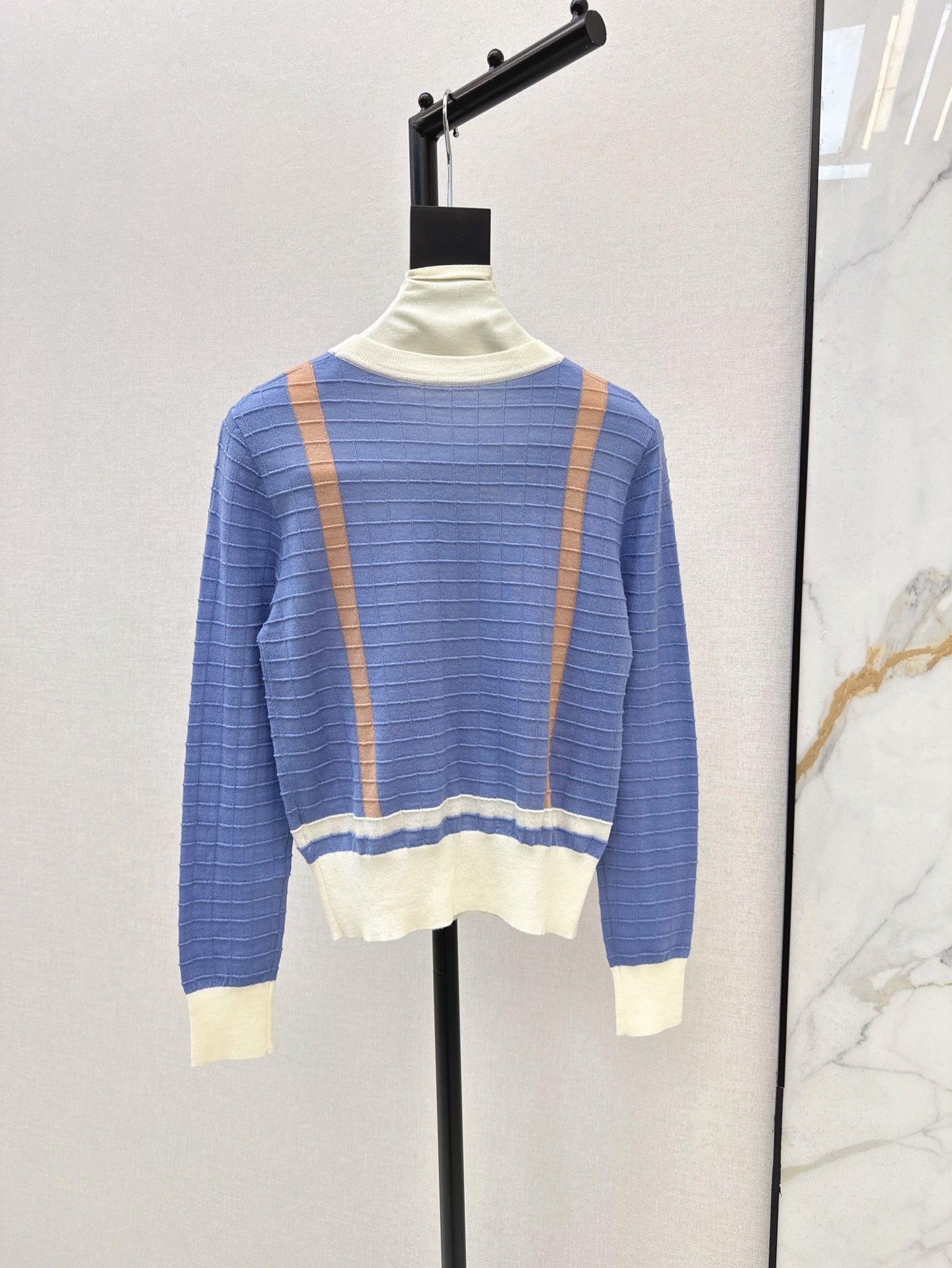 H 25ss jacquard knit sweater