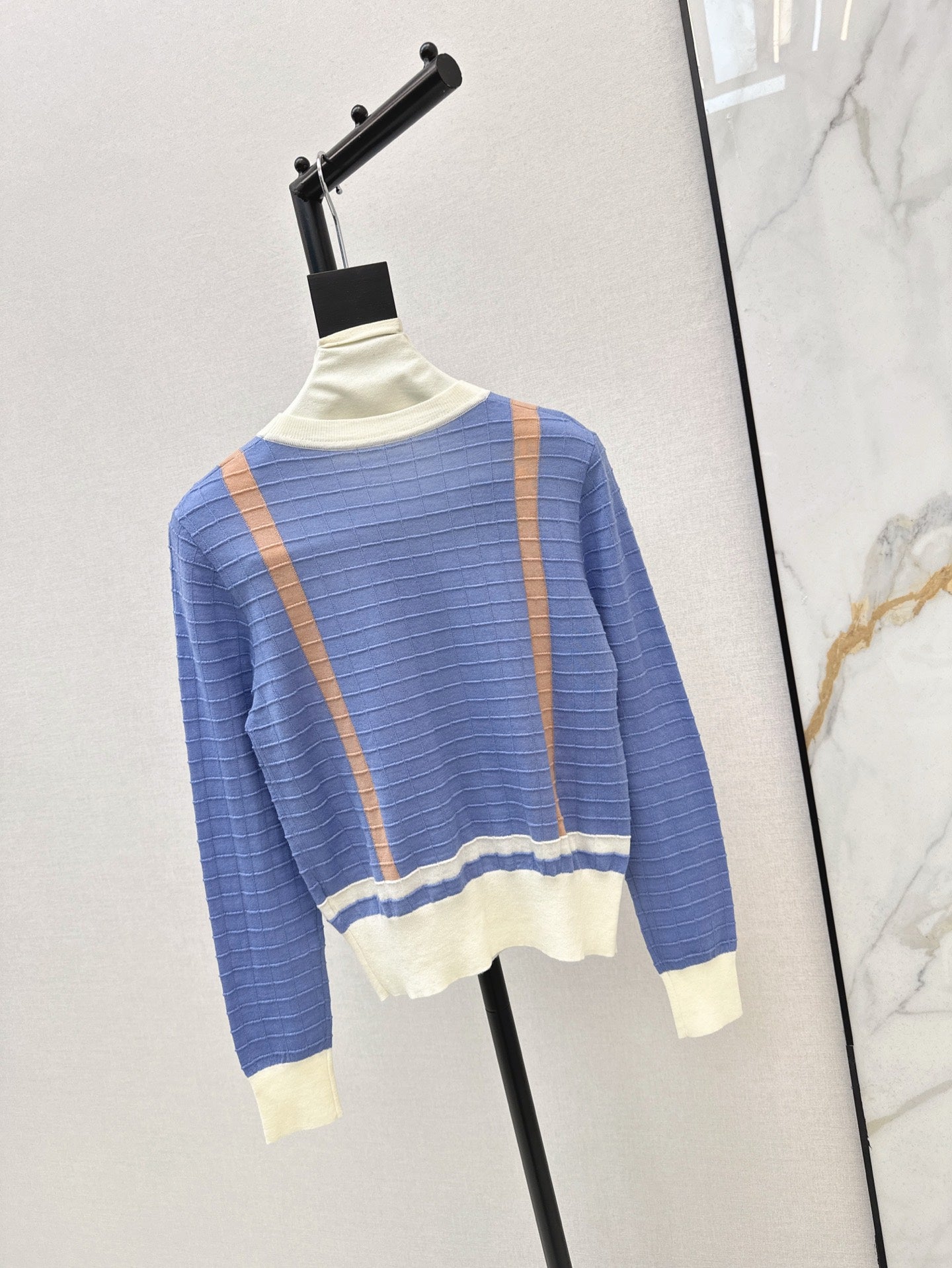 H 25ss jacquard knit sweater