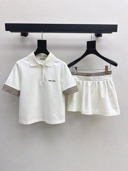 Mi 25ss polo skirt set