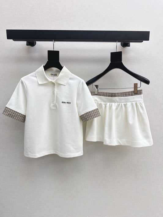 Mi 25ss polo skirt set
