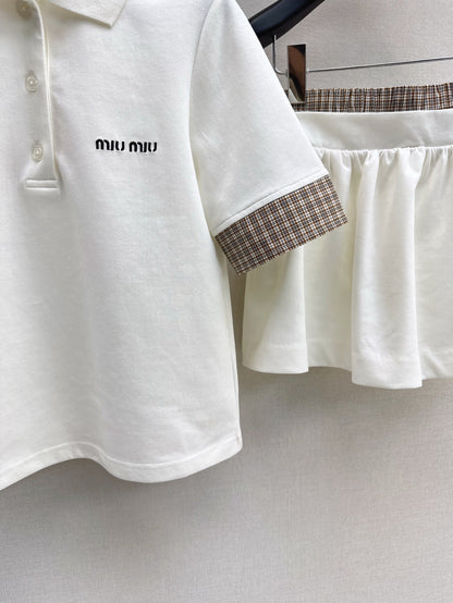 Mi 25ss polo skirt set