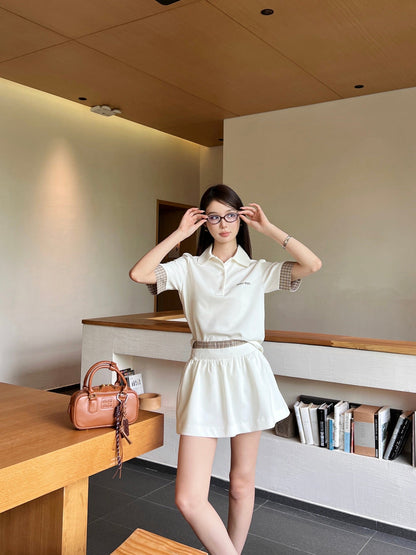 Mi 25ss polo skirt set