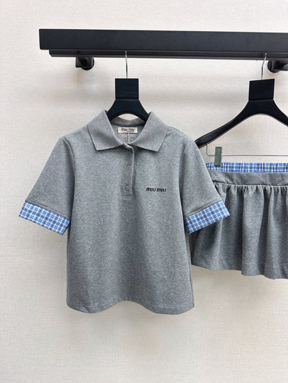 Mi 25ss polo skirt set