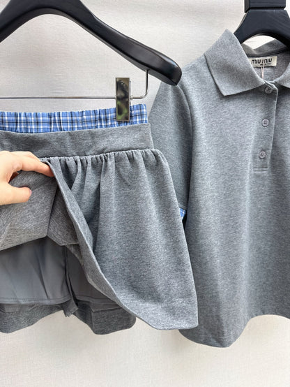 Mi 25ss polo skirt set