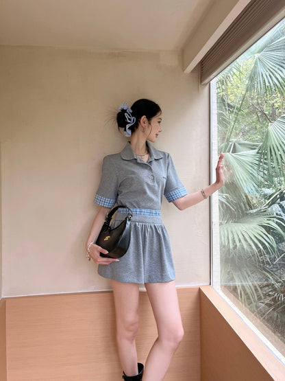Mi 25ss polo skirt set