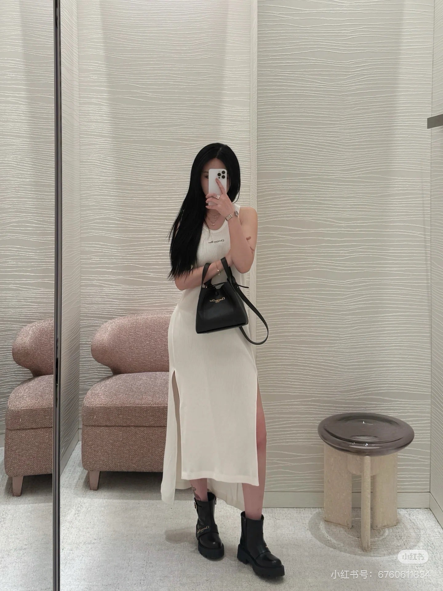 D 25ss knit slip dress