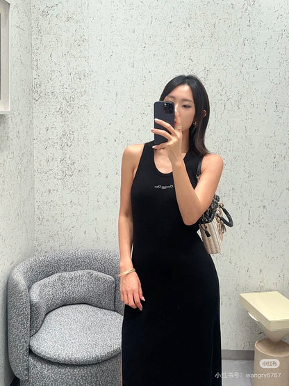 D 25ss knit slip dress