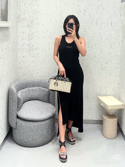 D 25ss knit slip dress