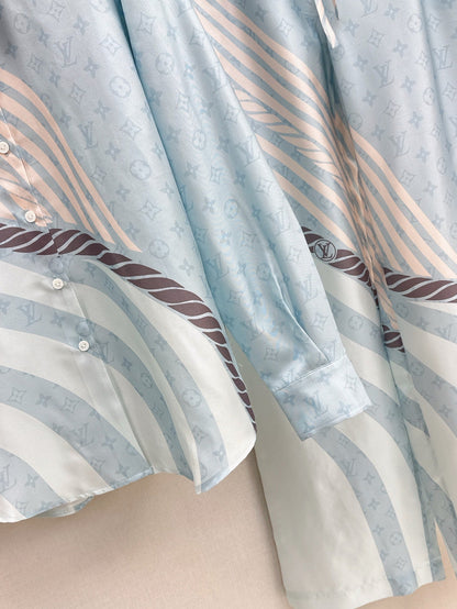 L 25ss silk shirt pants set