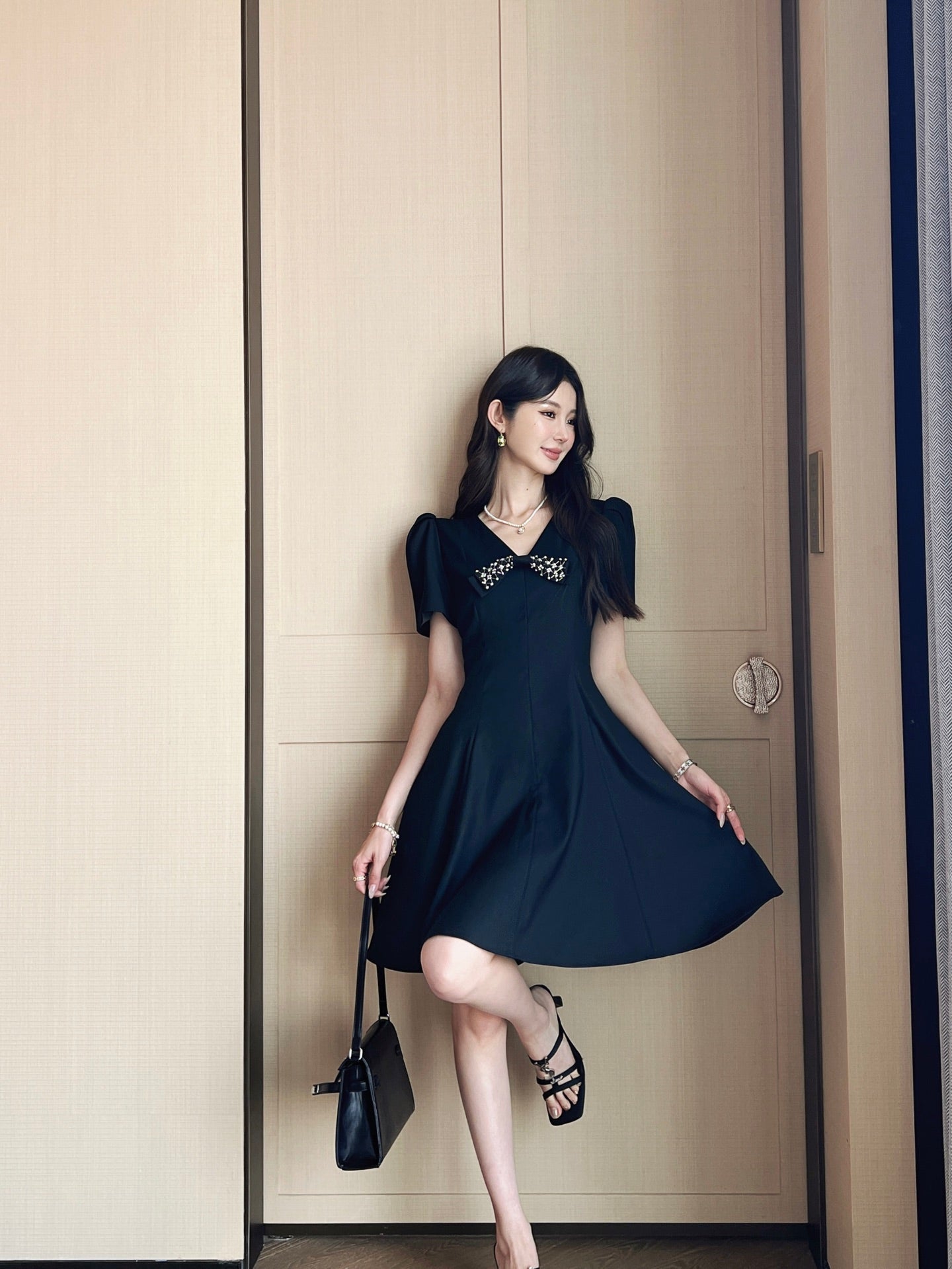 M 25ss rhinestone dress