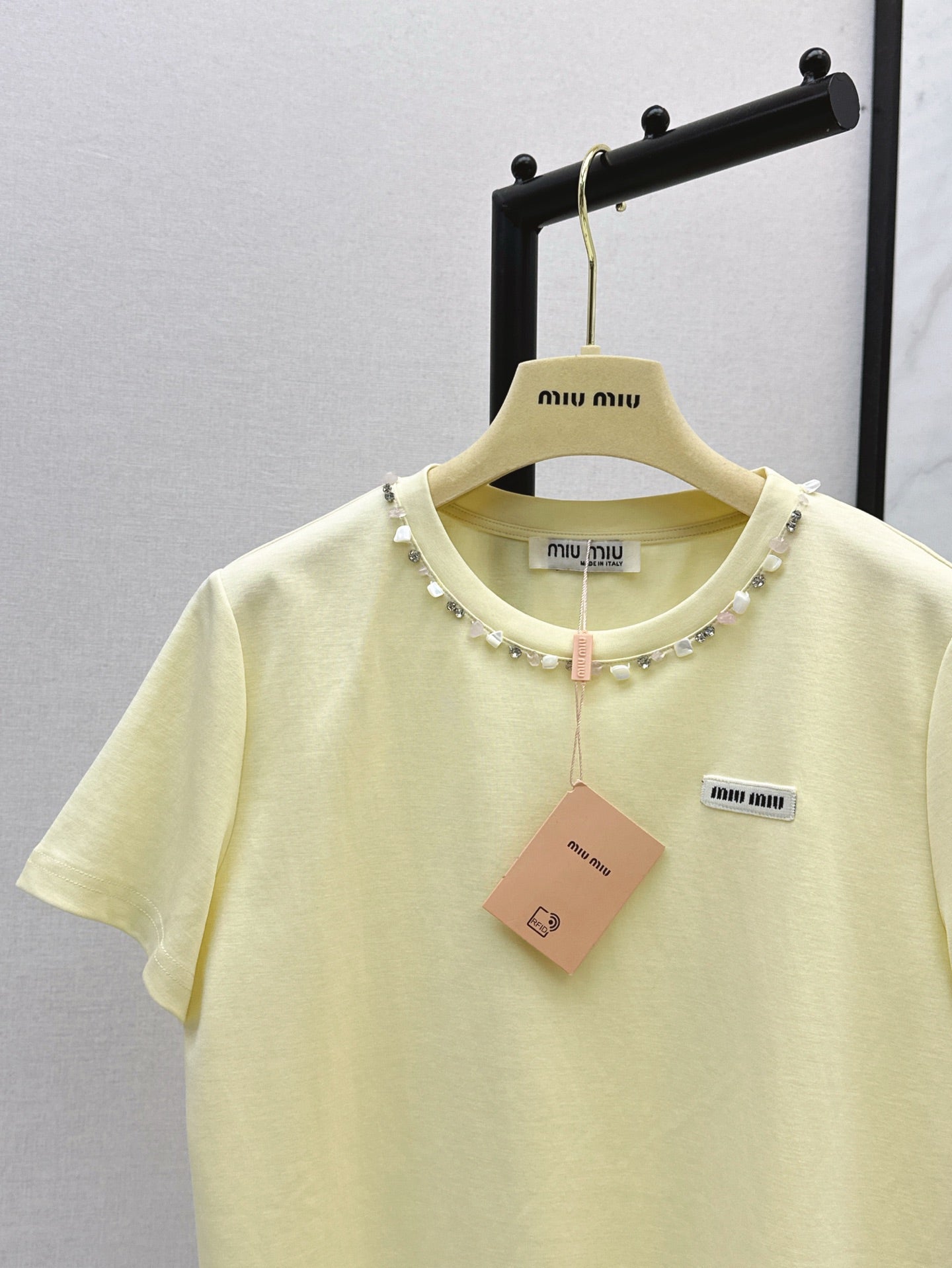Mi 25ss rhinestone t-shirt