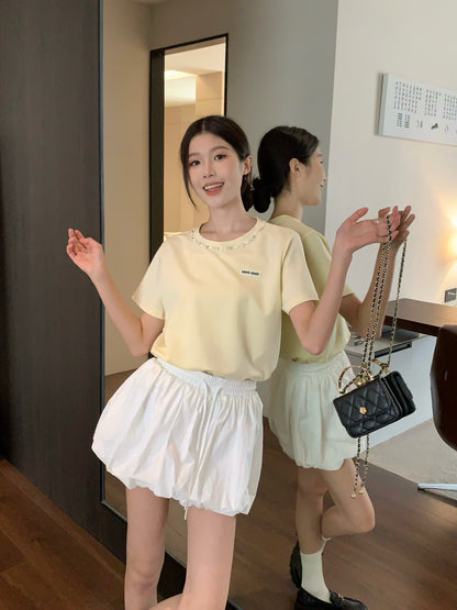 Mi 25ss rhinestone t-shirt