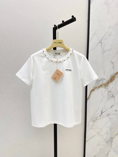 Mi 25ss rhinestone t-shirt