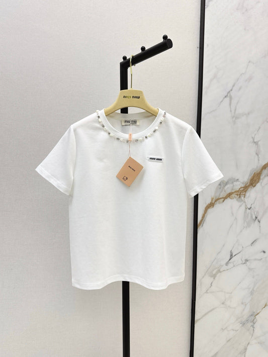 Mi 25ss rhinestone t-shirt
