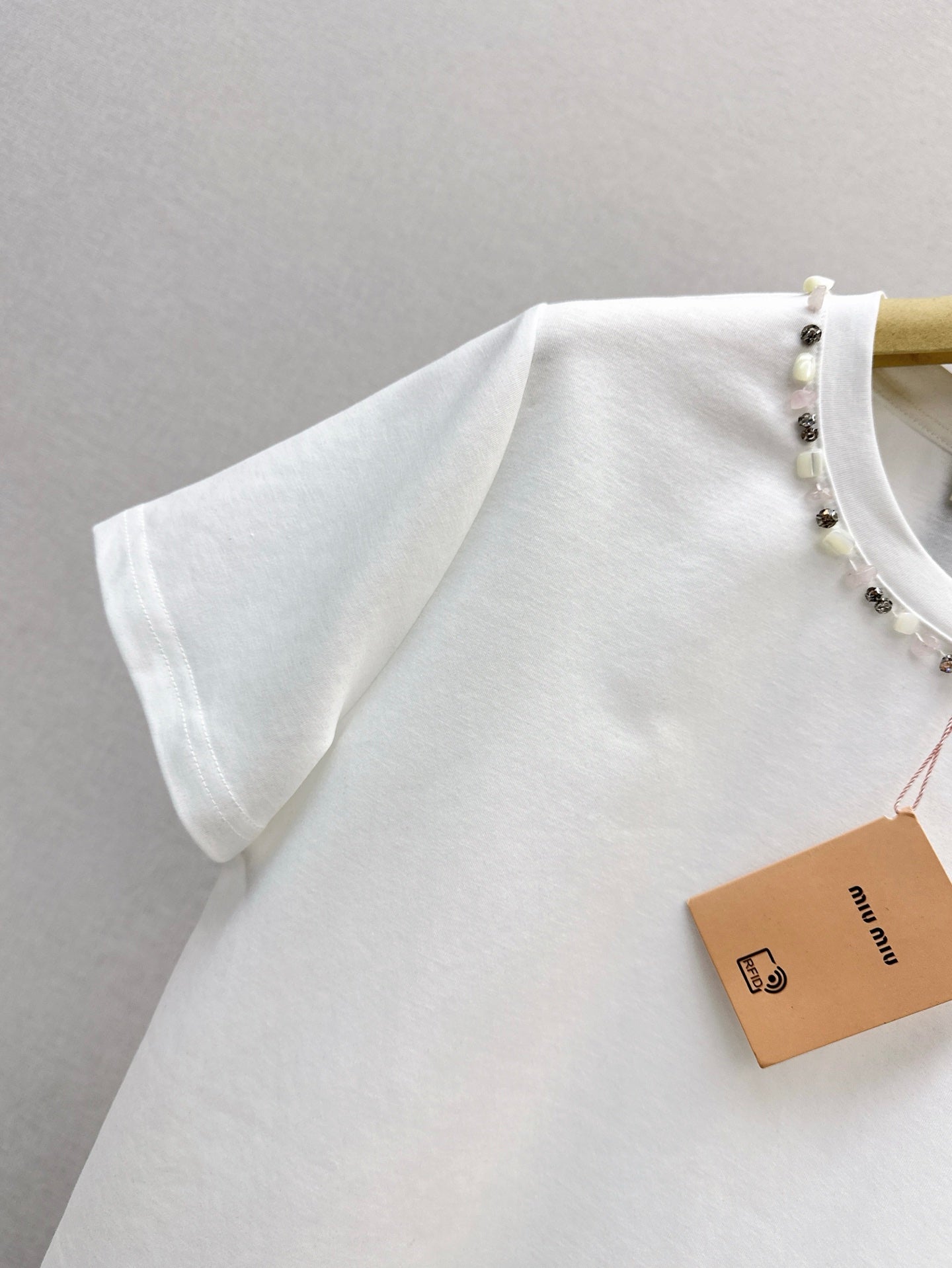 Mi 25ss rhinestone t-shirt