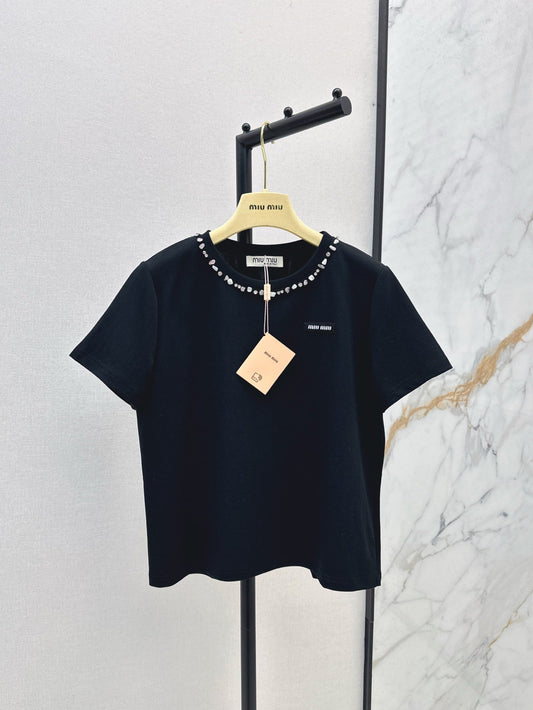 Mi 25ss rhinestone t-shirt
