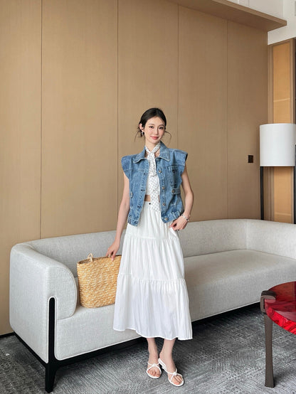 M 25ss denim vest
