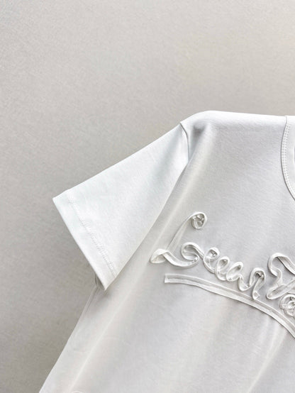 L 25ss embossed t-shirt