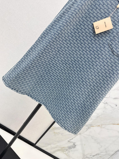 Mi 25ss sleeveless denim dress