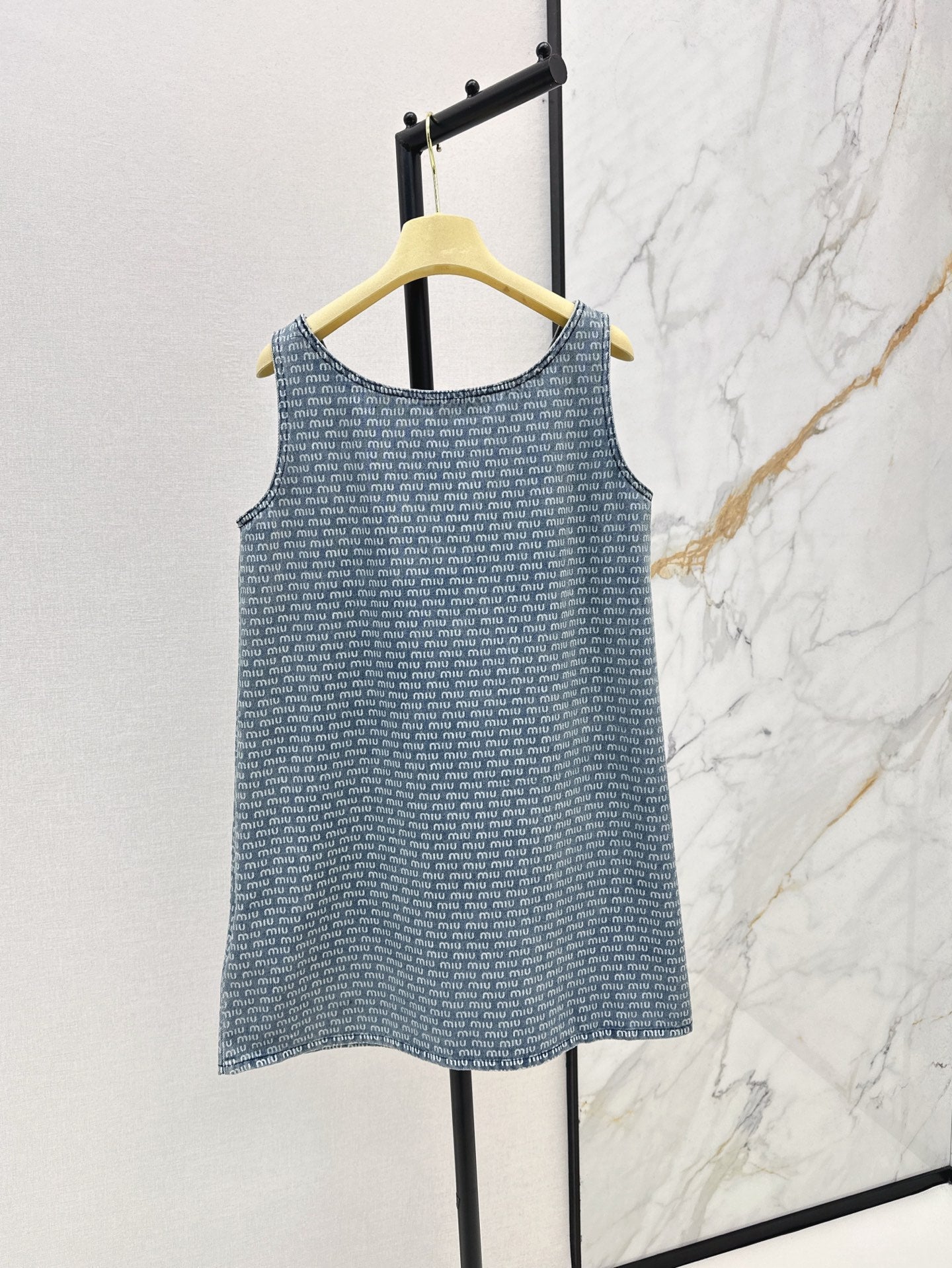 Mi 25ss sleeveless denim dress