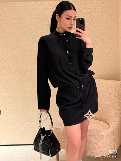 L 25ss drawstring dress