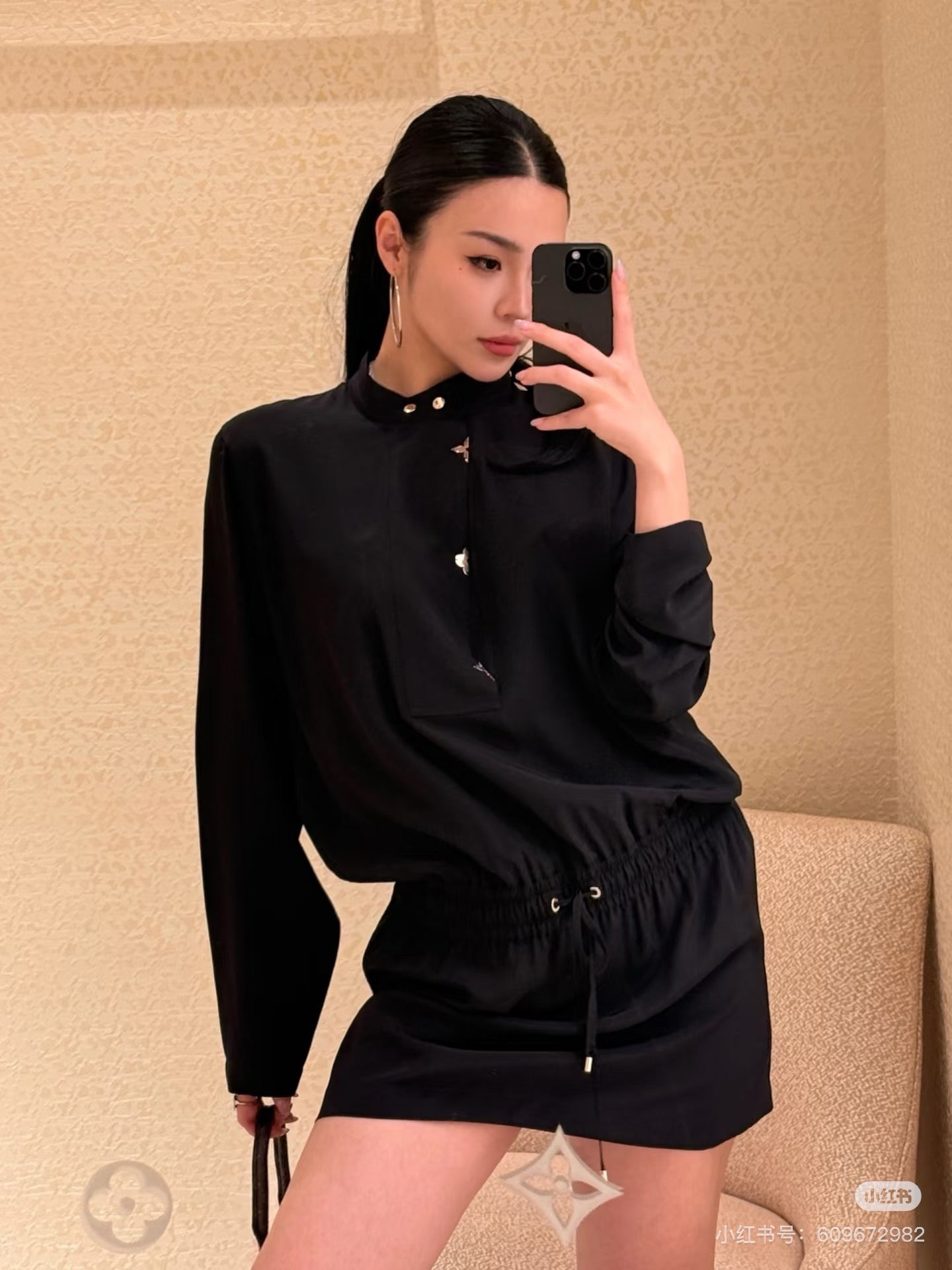 L 25ss drawstring dress