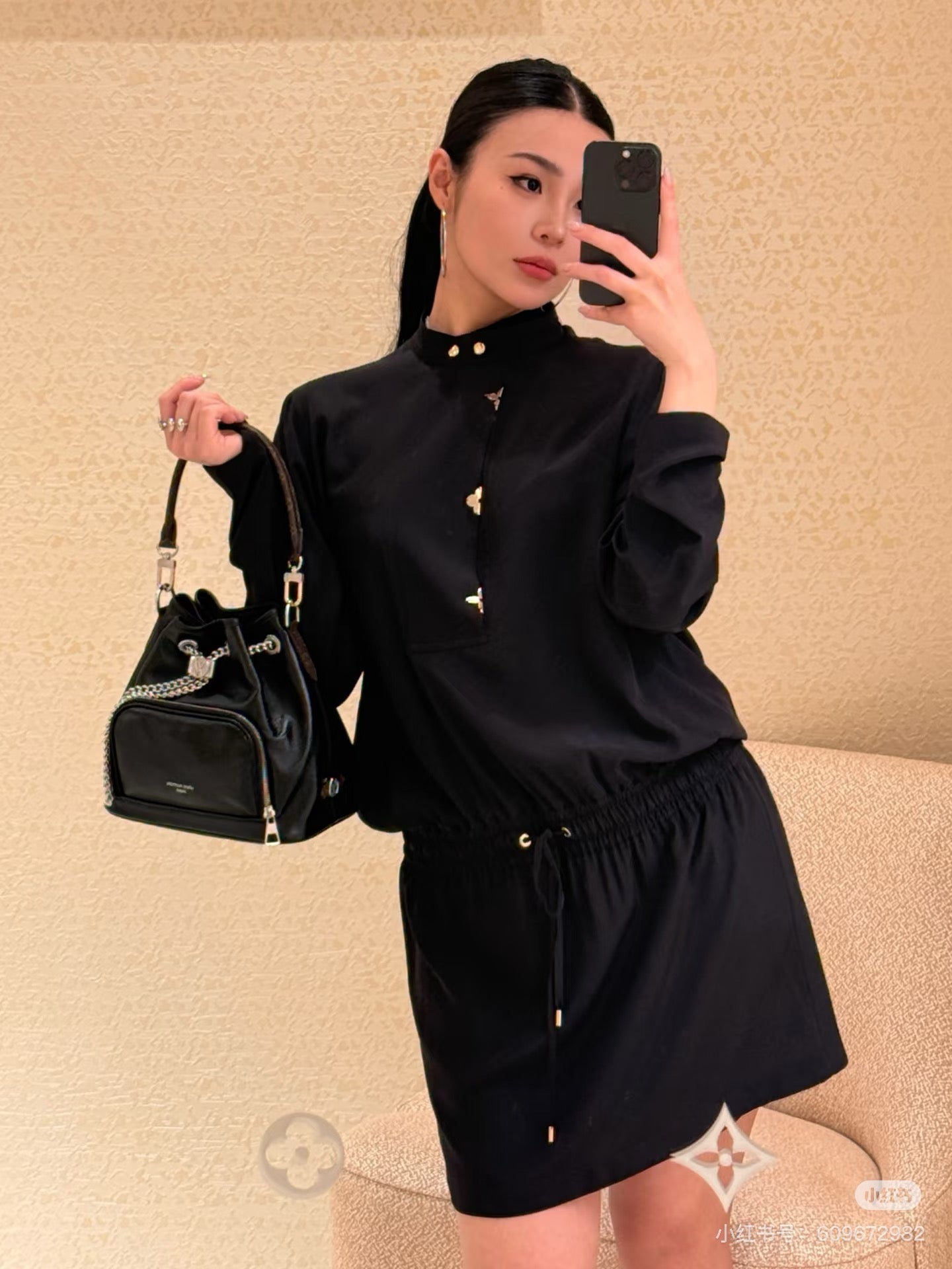 L 25ss drawstring dress