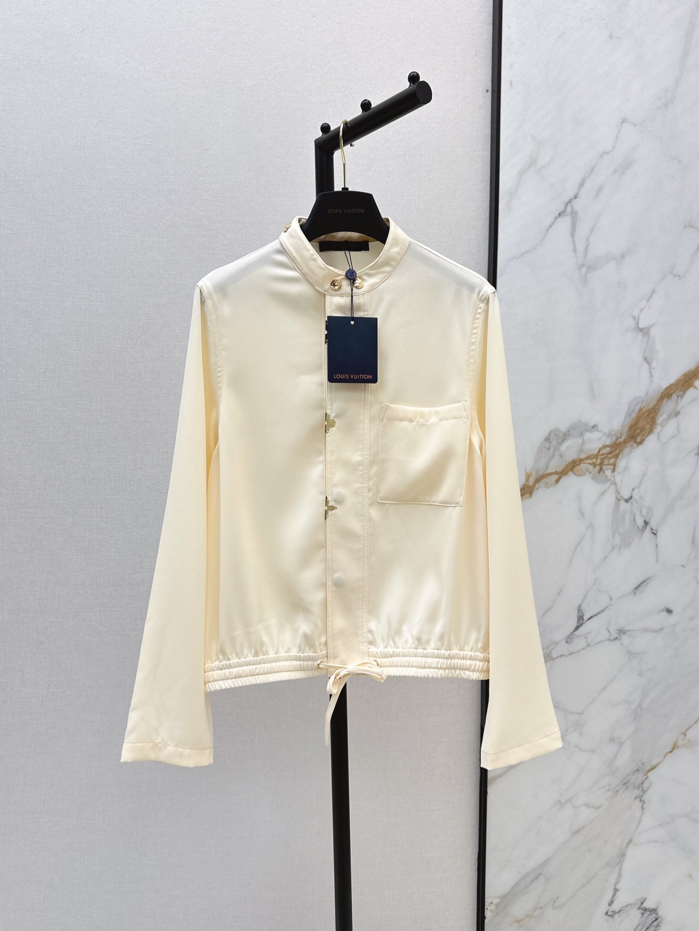 L 25ss drawstring shirt
