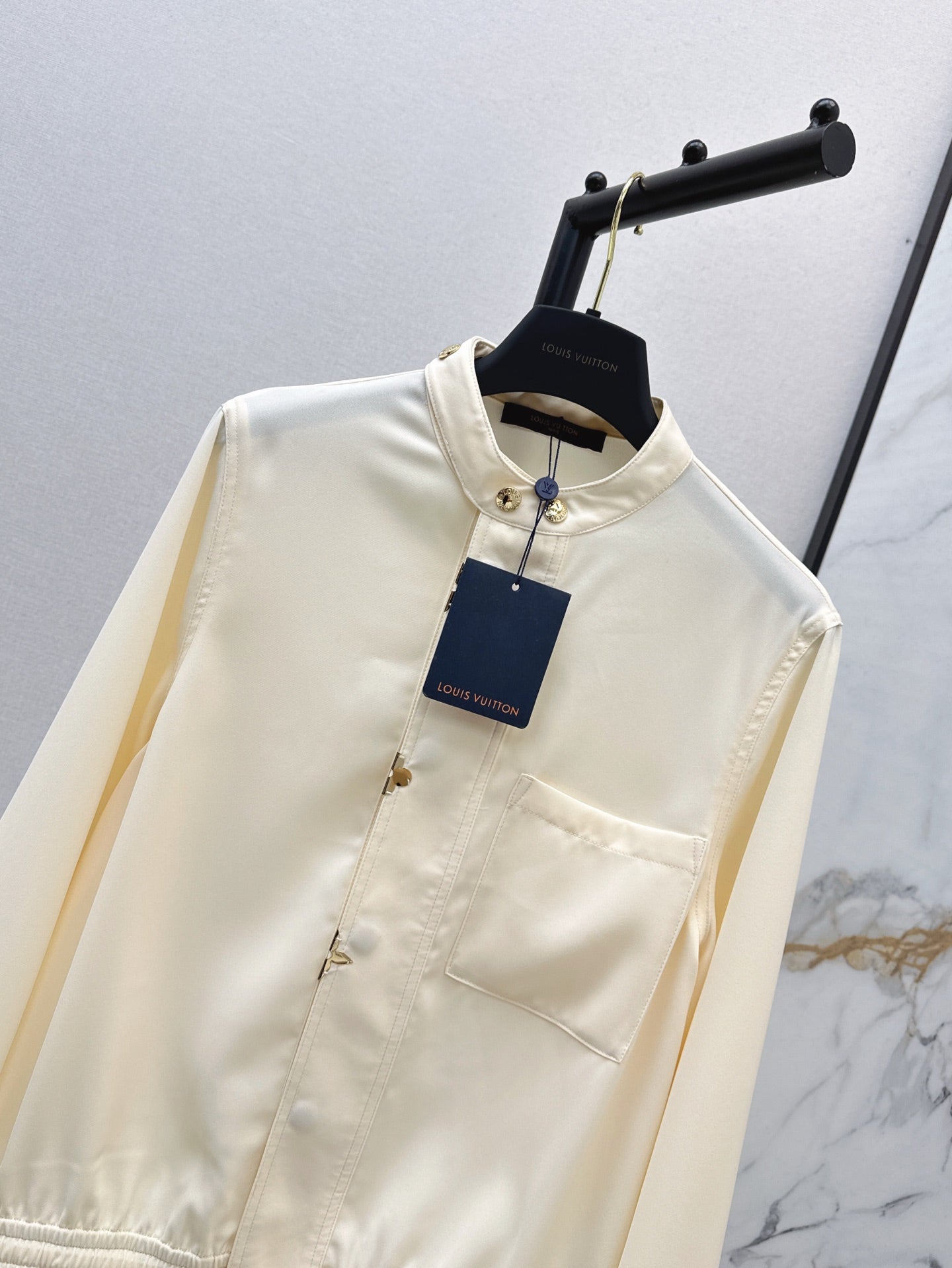 L 25ss drawstring shirt