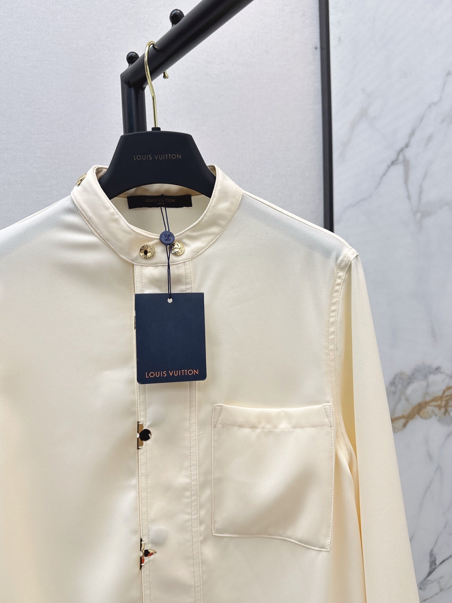 L 25ss drawstring shirt