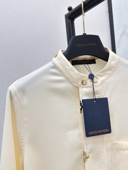 L 25ss drawstring shirt