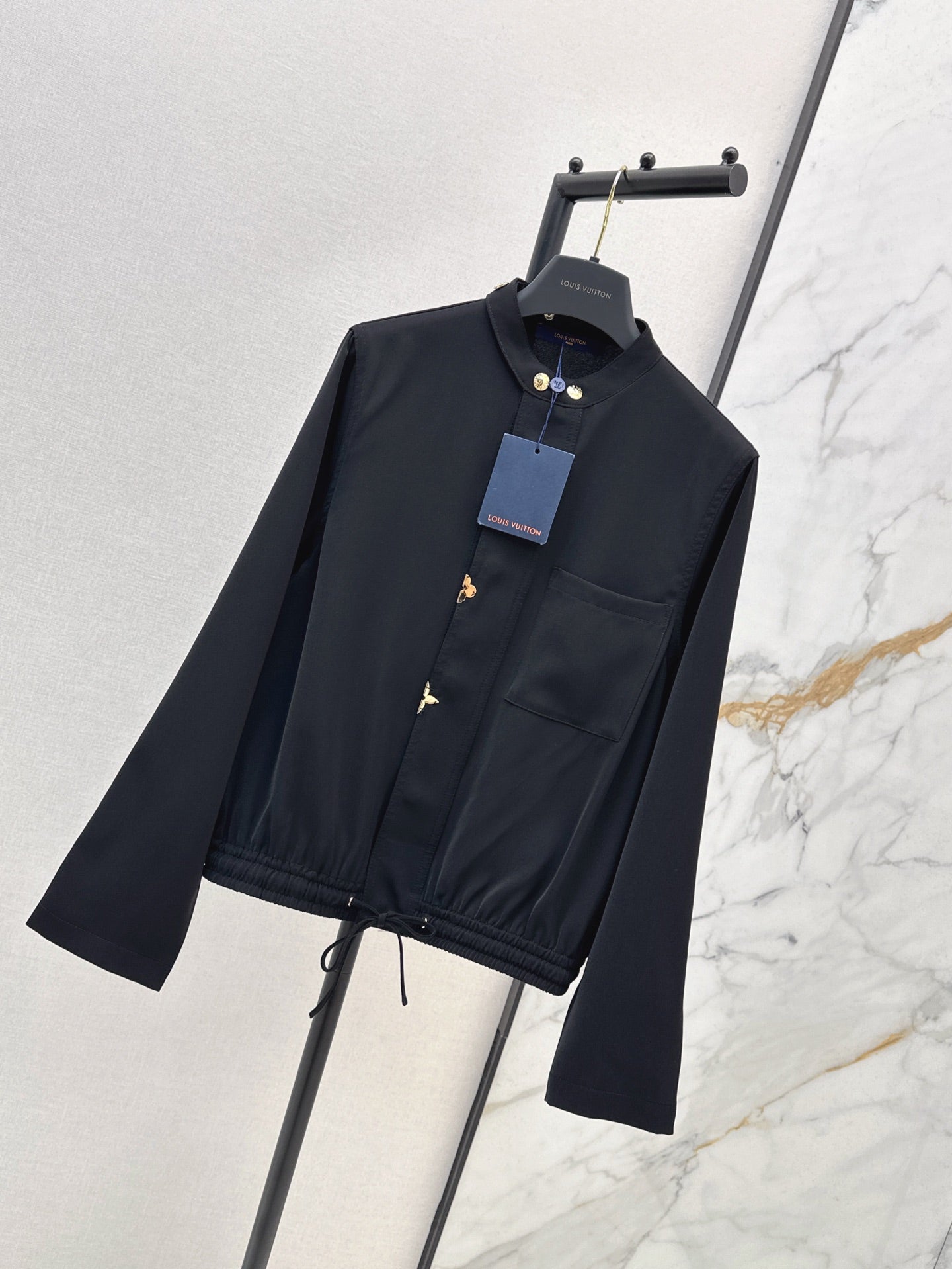 L 25ss drawstring shirt