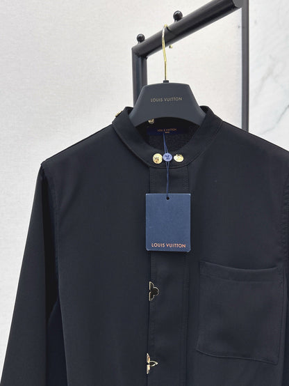 L 25ss drawstring shirt